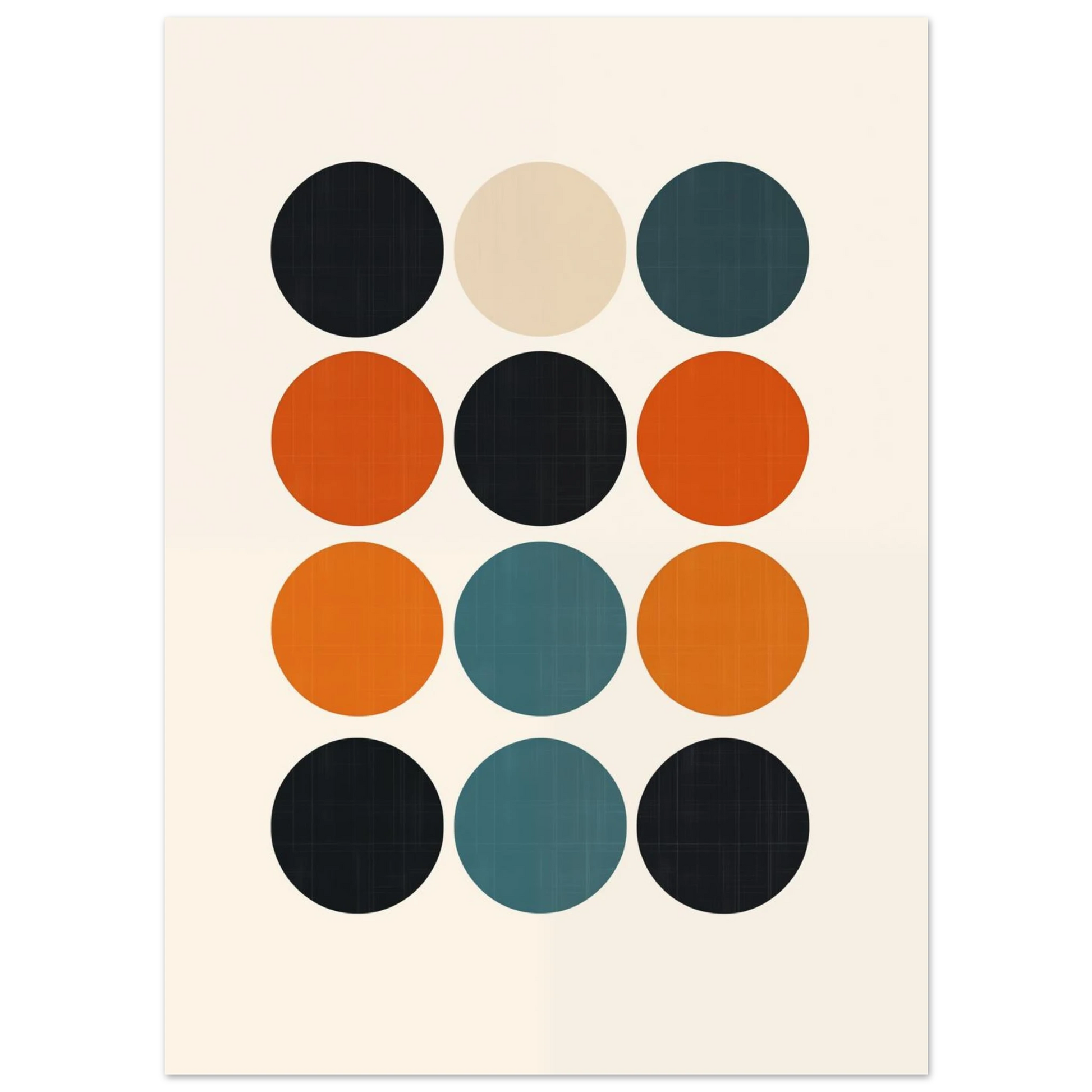 Retro Farbpalette mit Kreisen Poster 13x18 cm - Pixara