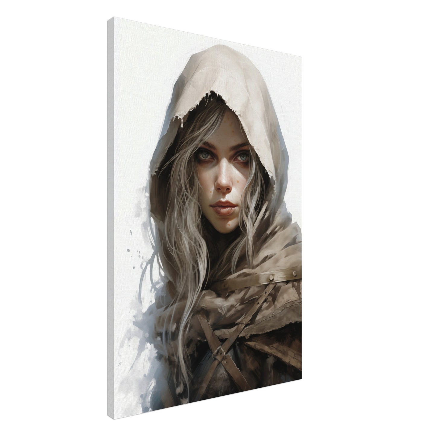 Die Schattenläuferin "Lyra Schleierblick" Leinwand 60x90 cm - Pixara