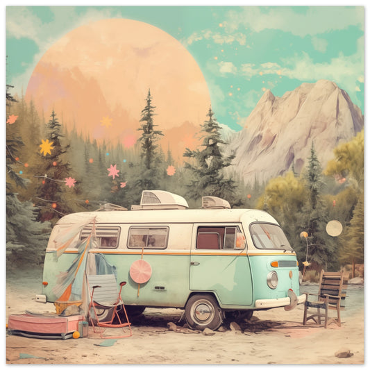 Retro Camping 50x50 cm - Pixara