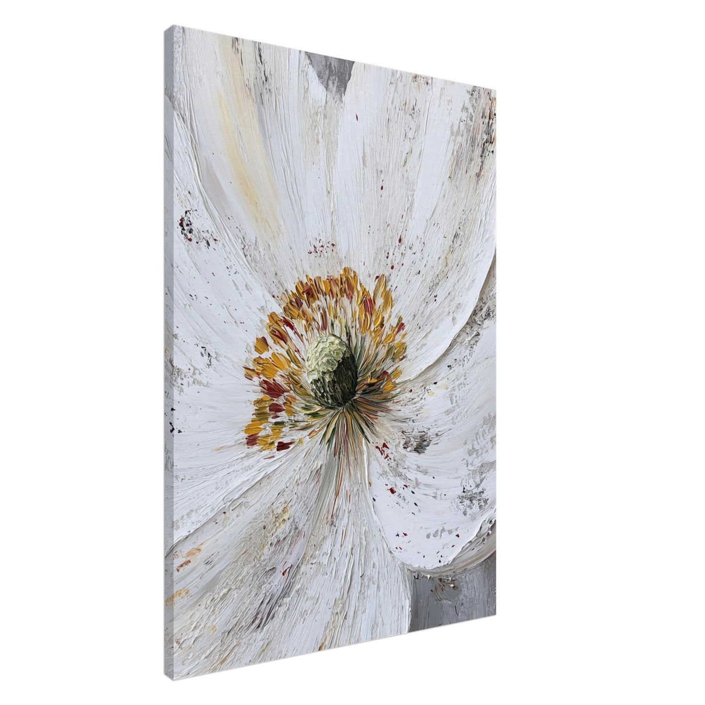 Weiße Blume in Nahaufnahme Leinwand 70x100 cm - Pixara