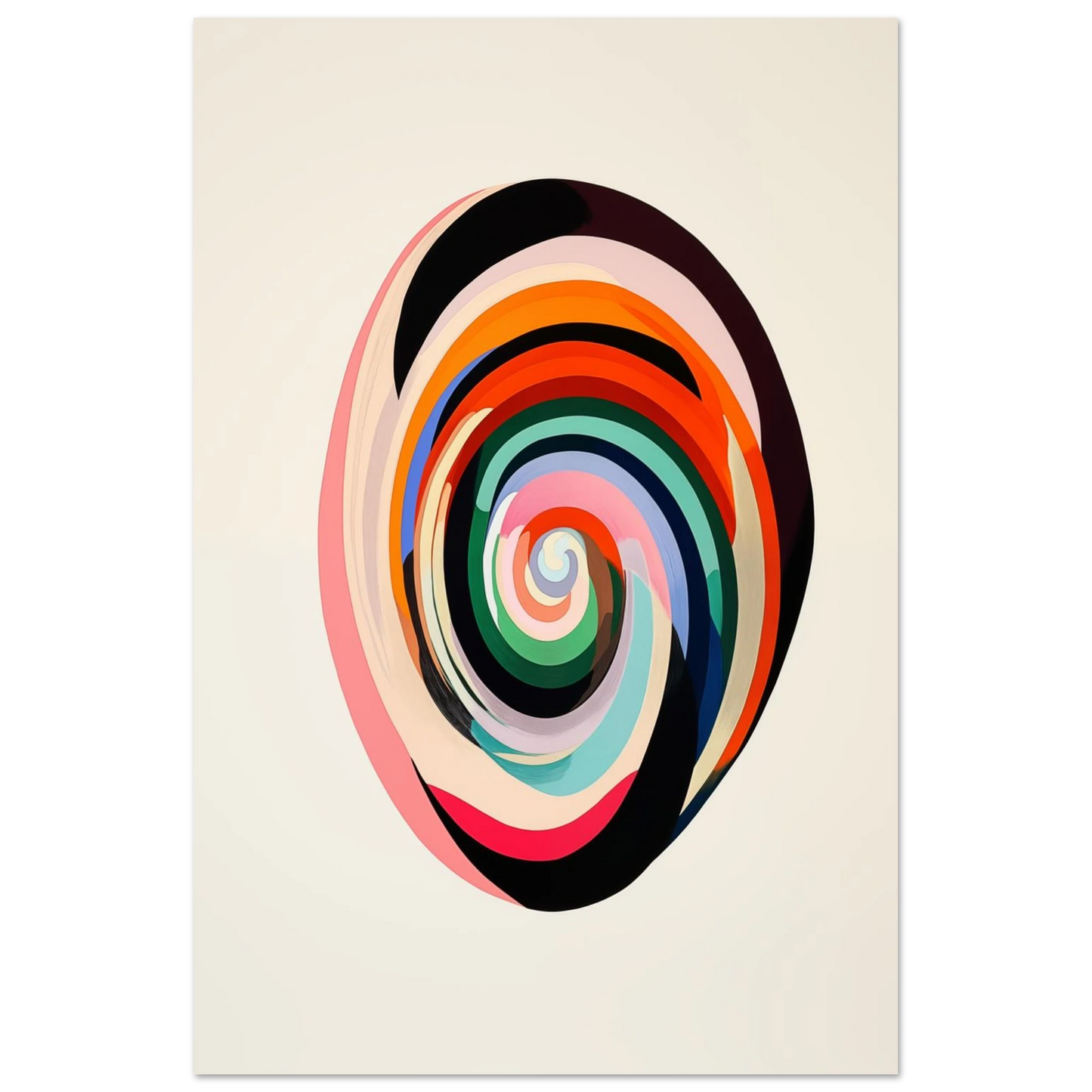 Farbenfrohe Spirale Poster 60x90 cm - Pixara