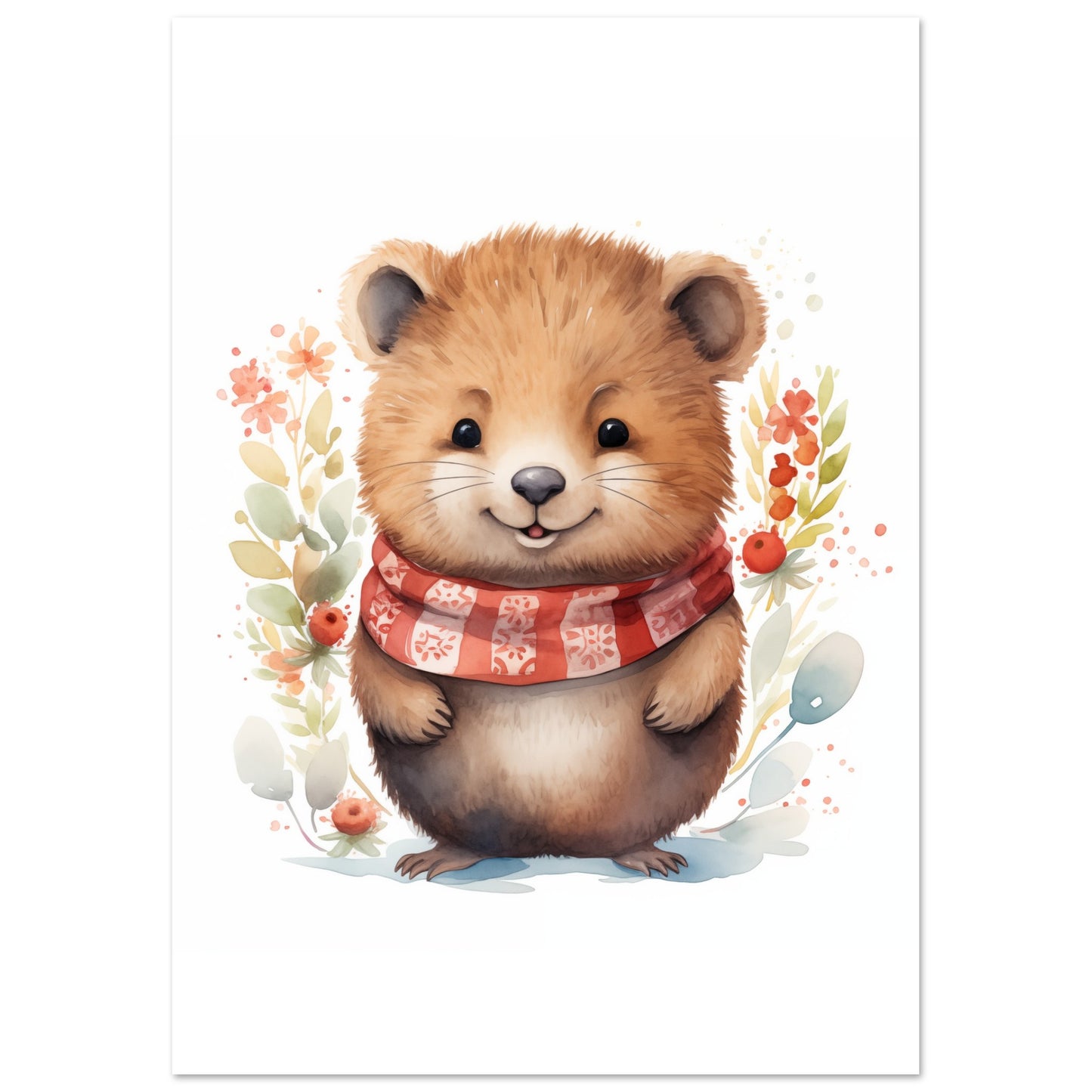 Quokka "Bella" Poster A4 21x29.7 cm - Pixara