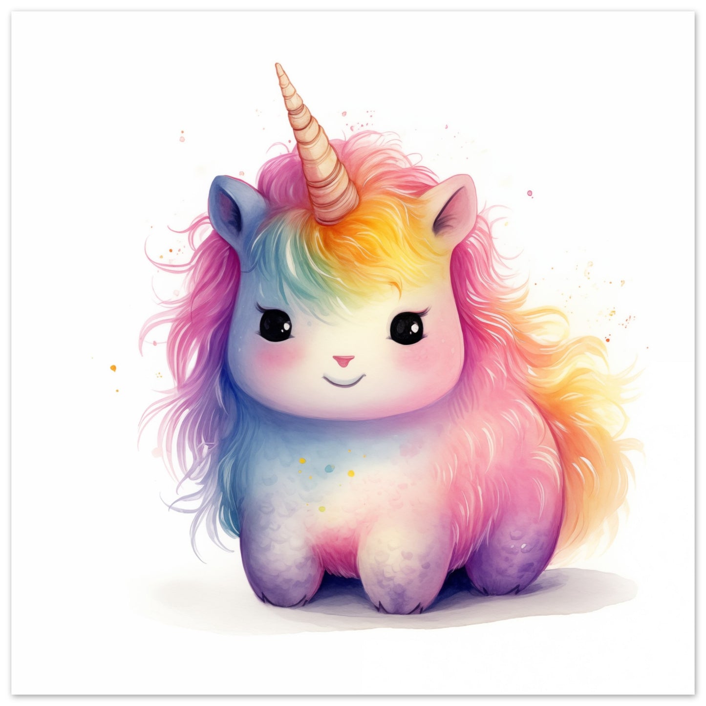 Einhorn "Luna" Poster 50x50 cm - Pixara