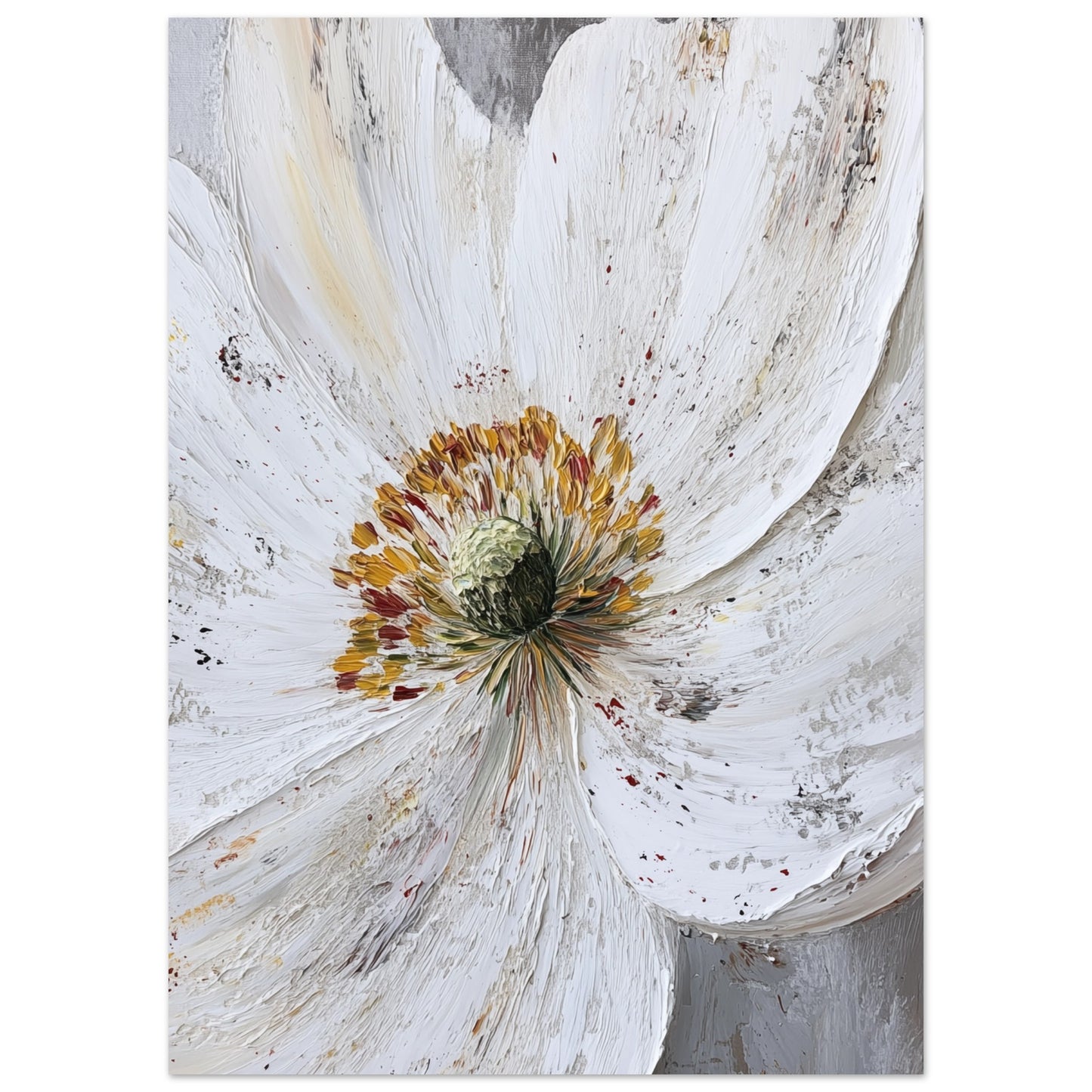Weiße Blume in Nahaufnahme Poster 50x70 cm - Pixara