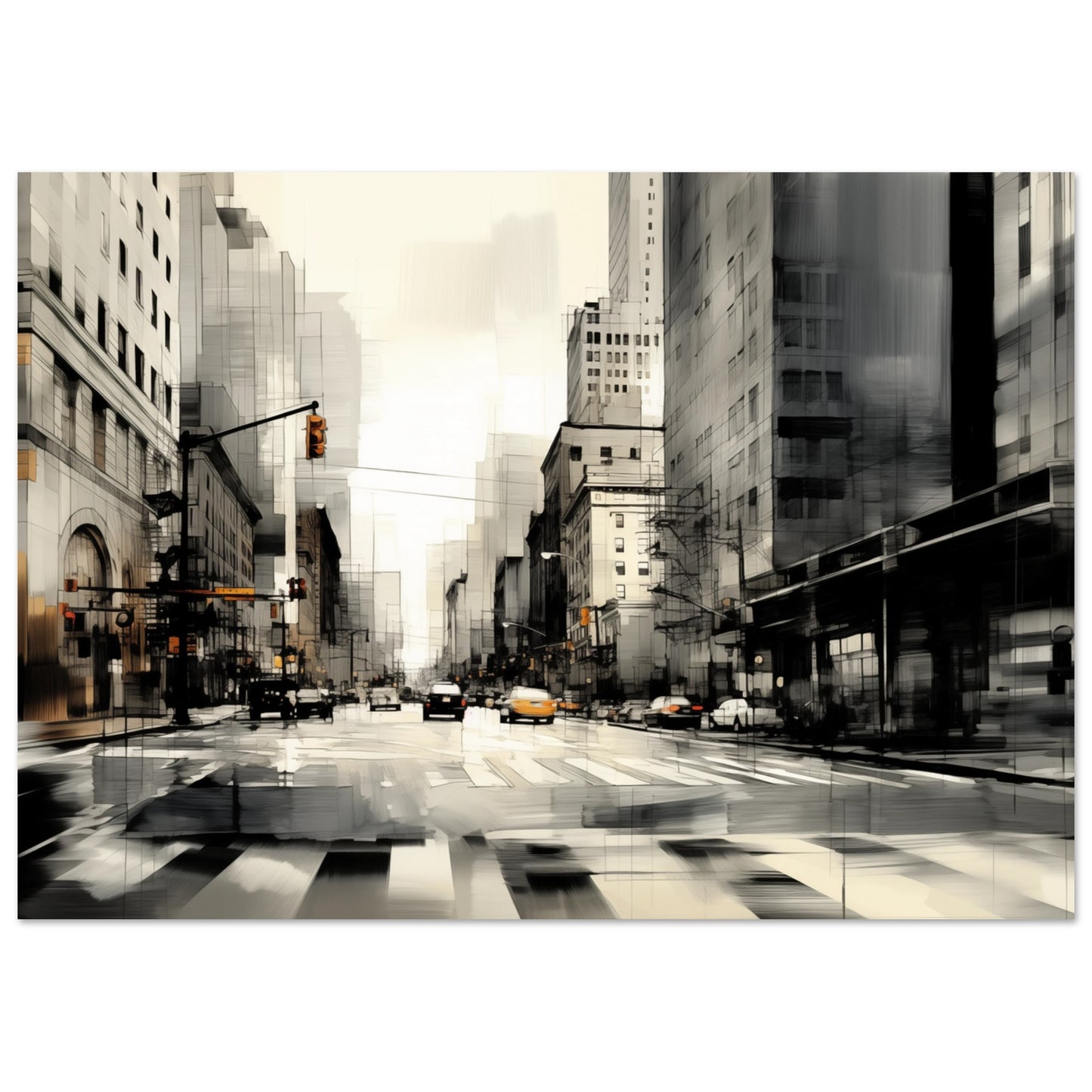 City Rythms Poster A4 21x29.7 cm - Pixara