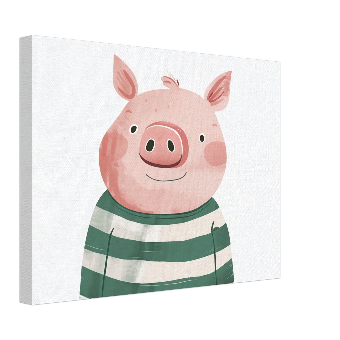 Hanky das fröhliche Schweinchen Leinwand 30x40 cm - Pixara