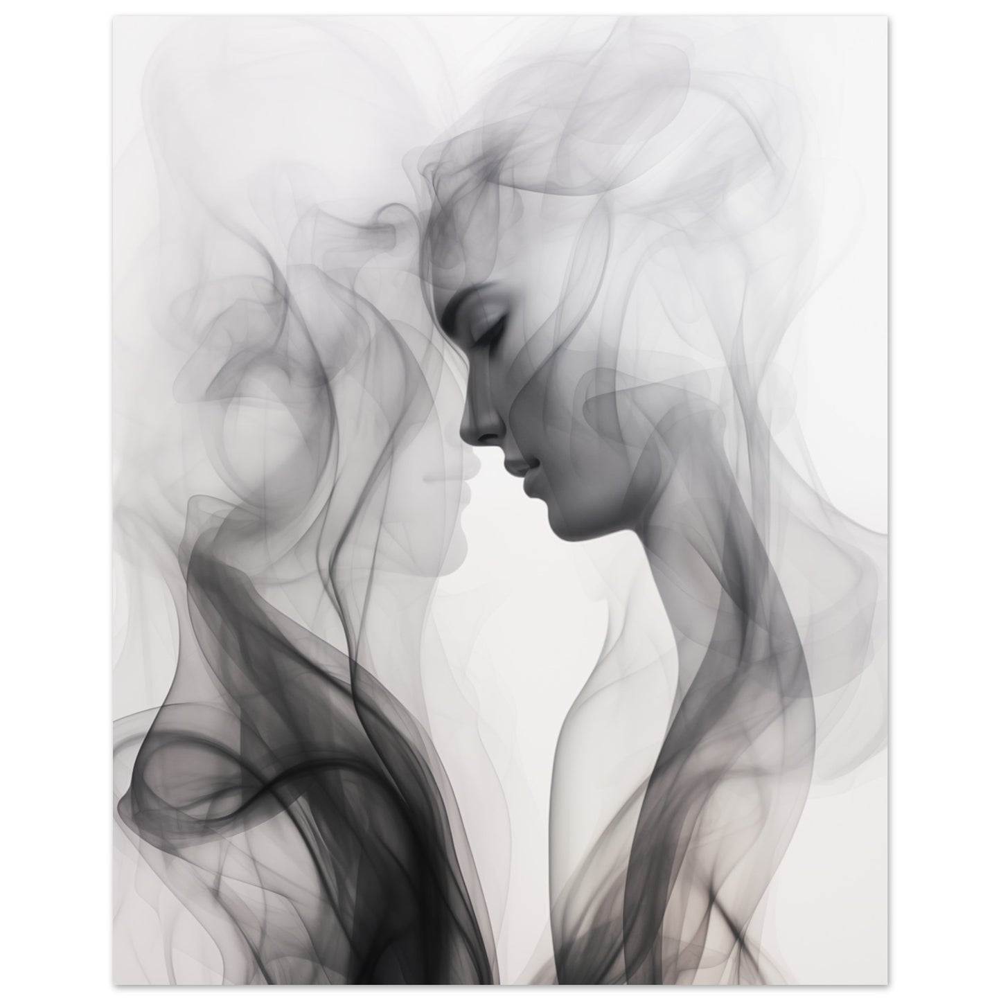 Gesichter im Rauch Poster 20x25 cm - Pixara