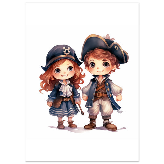 Kapitänin Clara und Erster Maat Max Poster 50x70 cm - Pixara