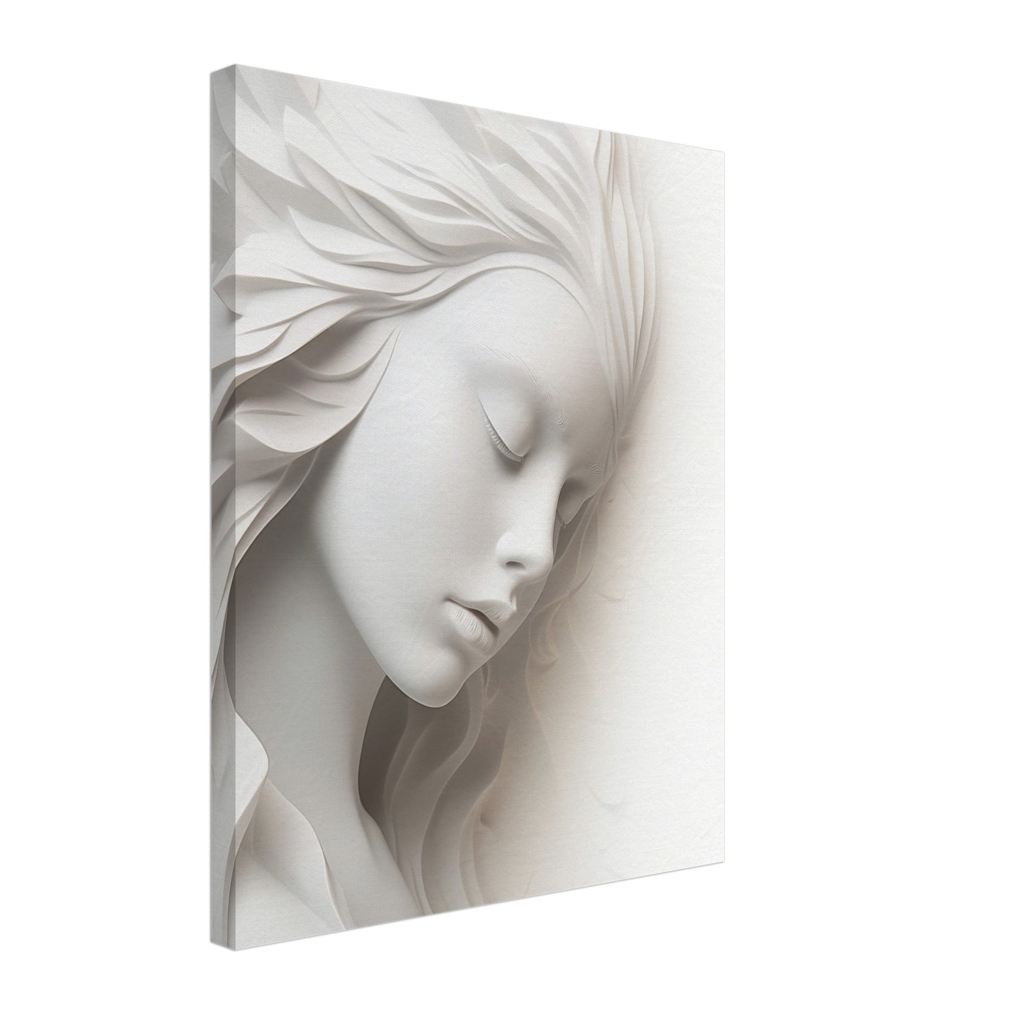 Gedankenstille in Marmor Leinwand 40x50 cm - Pixara