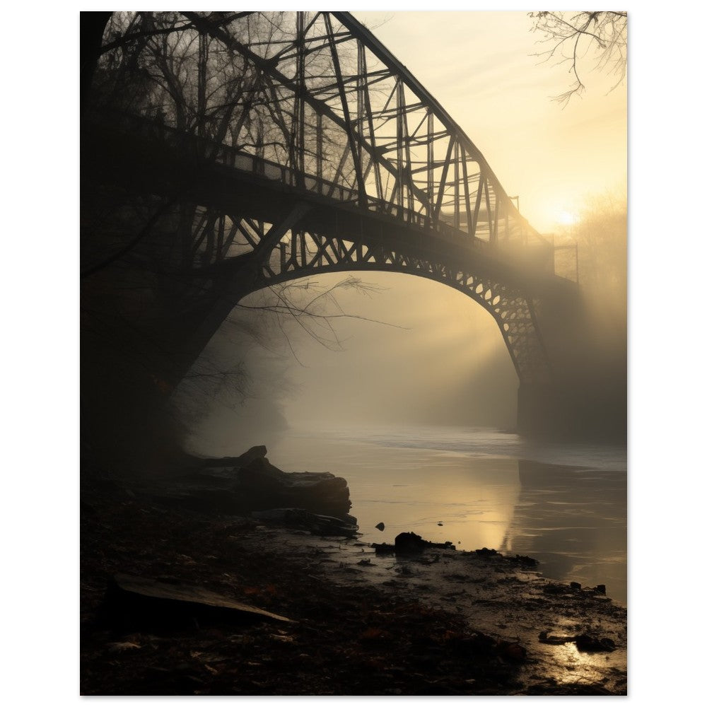 Morgendämmerung am Fluss 40x50 cm - Pixara