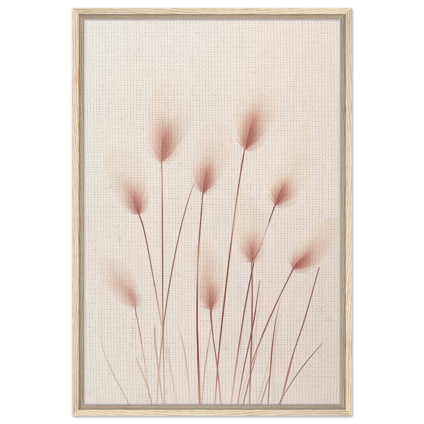Zarte Bunny Tails | Gerahmte Leinwand 60x90 cm 24x36″ Holzrahmen - Pixara