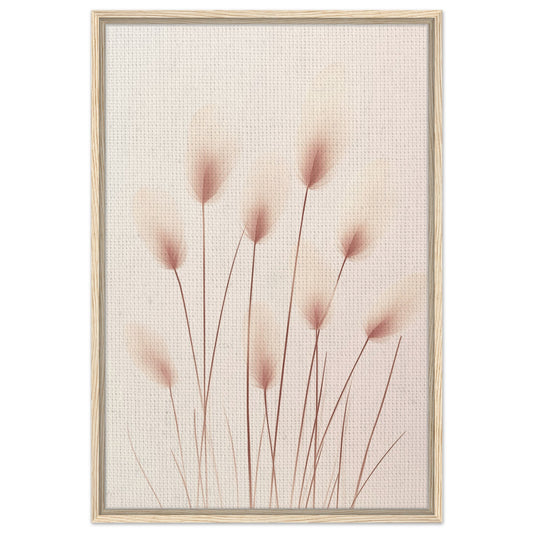 Zarte Bunny Tails | Gerahmte Leinwand Holzrahmen 60x90 cm - Pixara