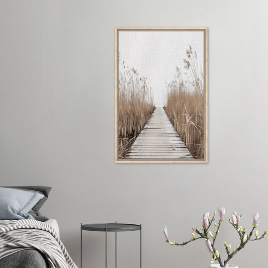 Pfad der Ruhe - Gerahmte Leinwand - Pixara