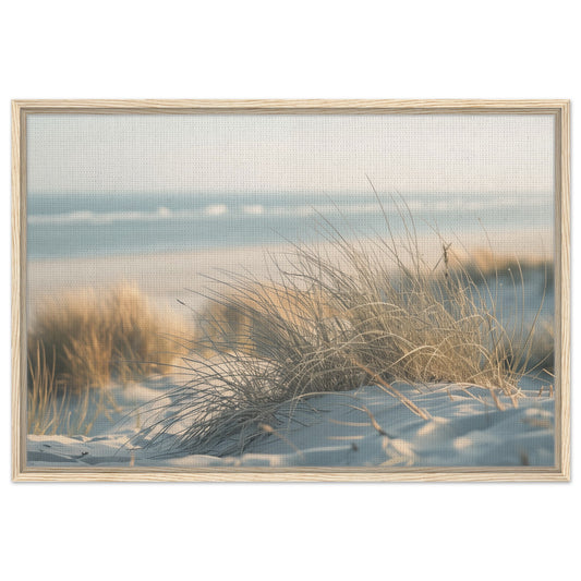 Sand und Schilf | Gerahmte Leinwand Holzrahmen 60x90 cm - Pixara