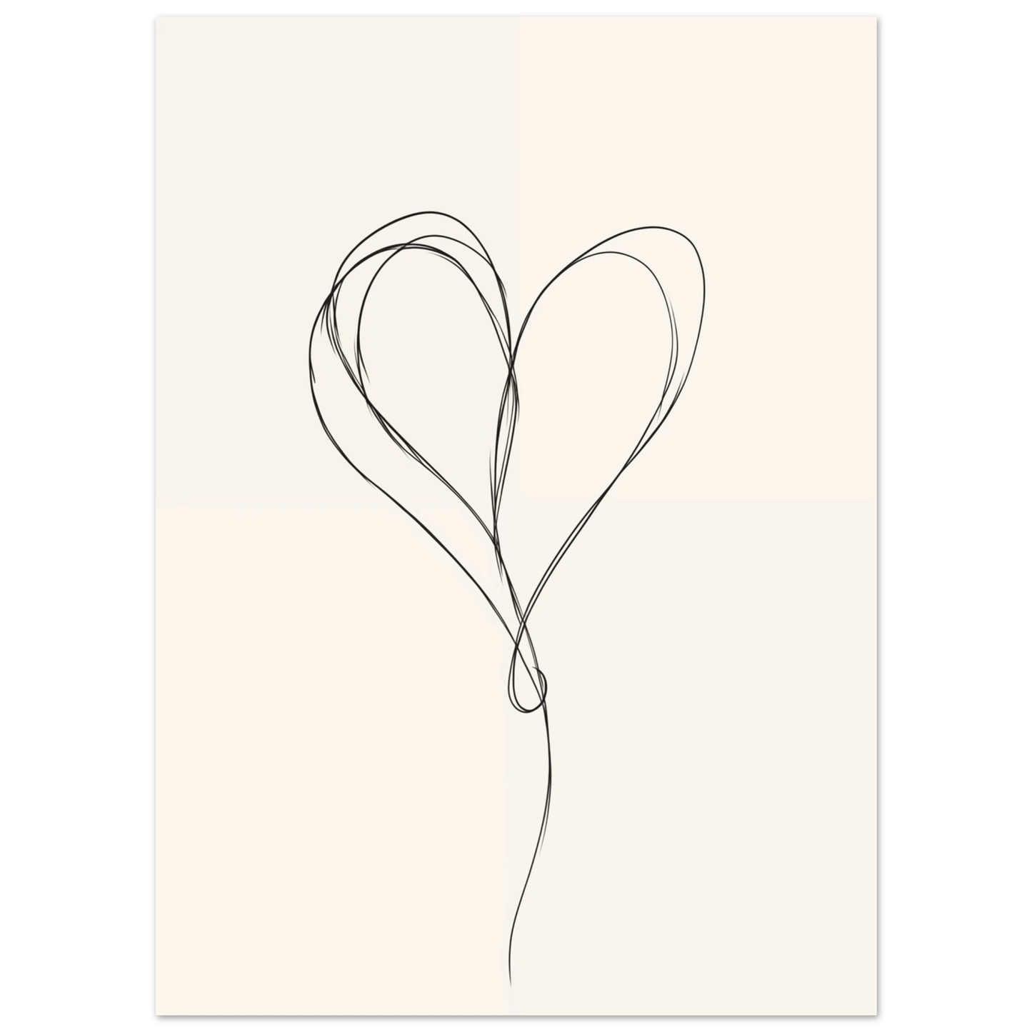 One-Line Love Poster 13x18 cm - Pixara
