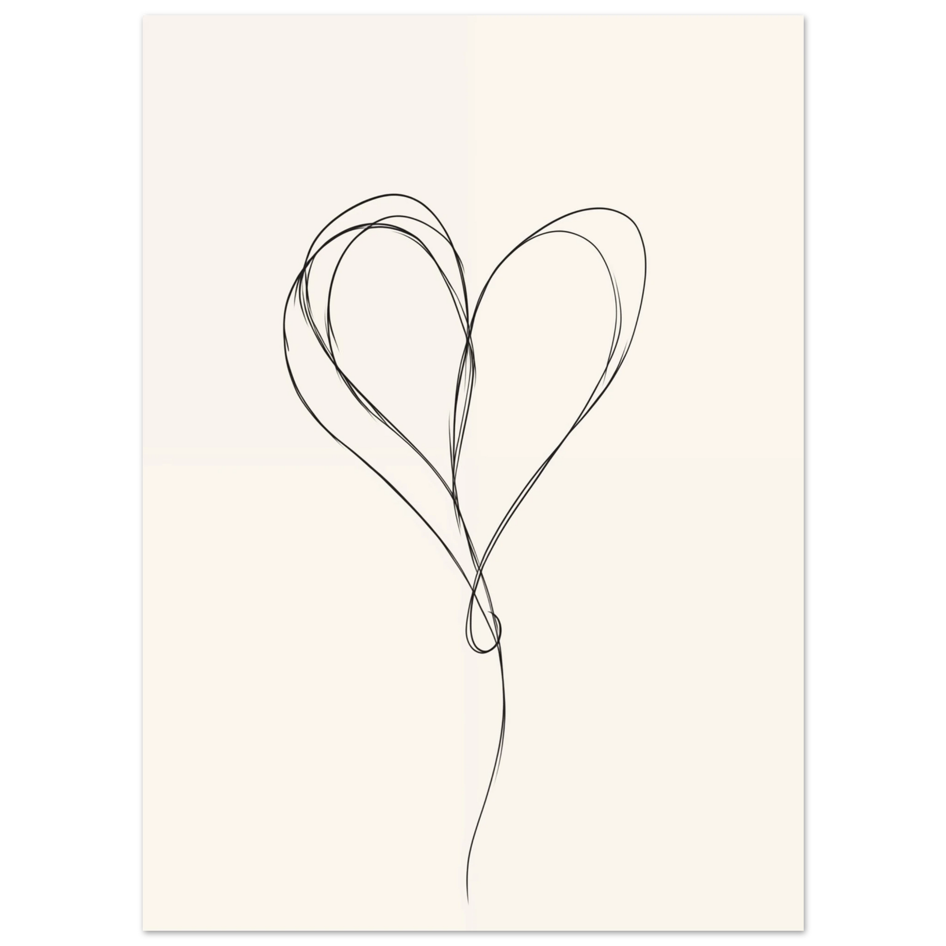 One-Line Love Poster 13x18 cm - Pixara