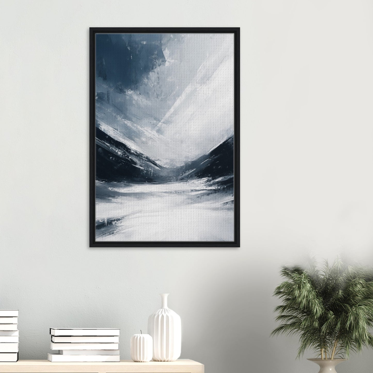 Gefrorene Passage | Gerahmte Leinwand - Pixara