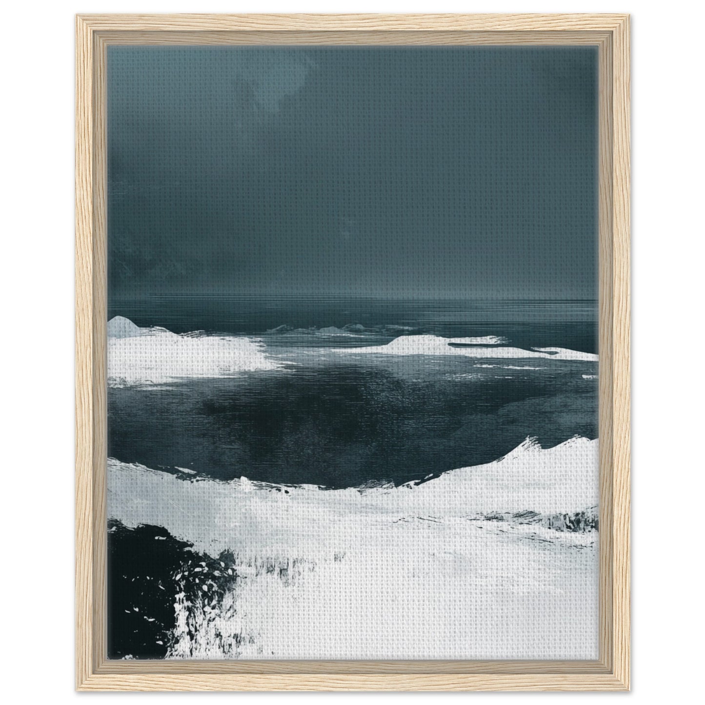 Arktische Stille | Gerahmte Leinwand Holzrahmen 40x50 cm - Pixara