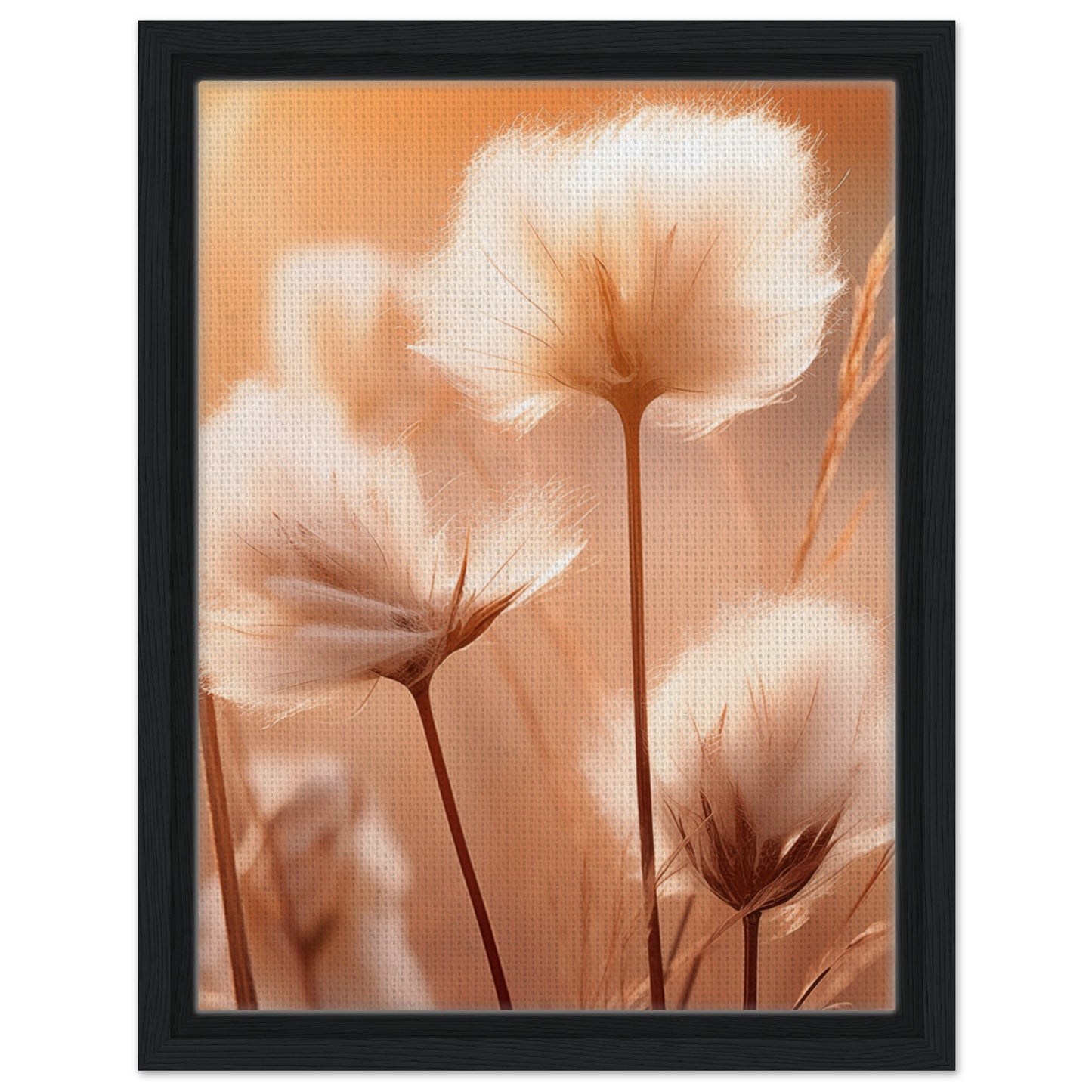 Baumwolle | Gerahmte Leinwand Schwarzer Rahmen 30x40 cm - Pixara