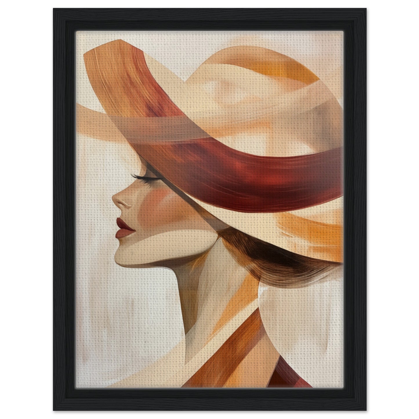 Fließende Formen - Gerahmte Leinwand Schwarzer Rahmen 30x40 cm - Pixara