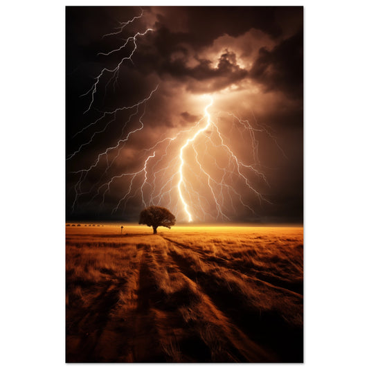 Gewitterleuchten Poster 60x90 cm - Pixara