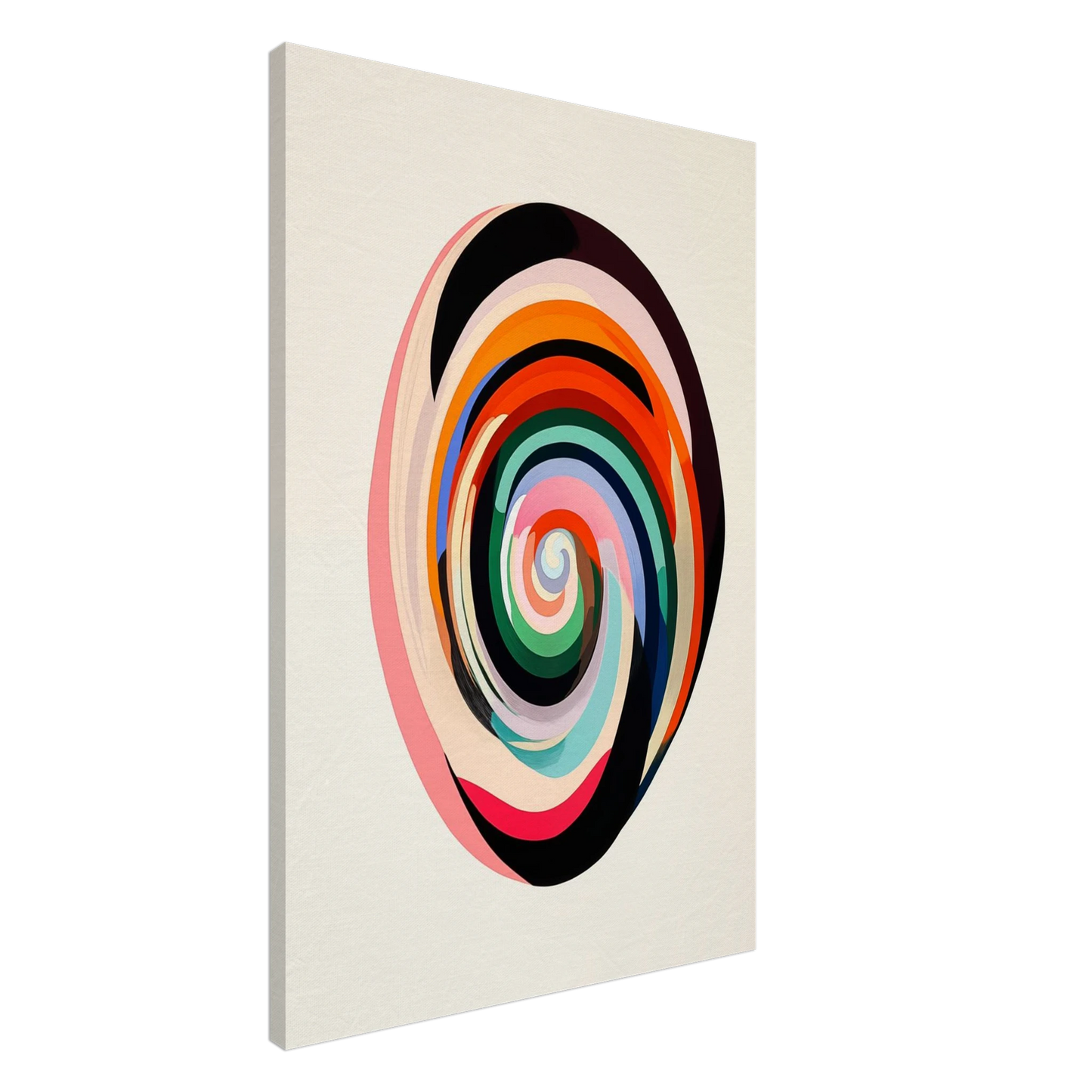 Farbenfrohe Spirale Leinwand 60x90 cm - Pixara