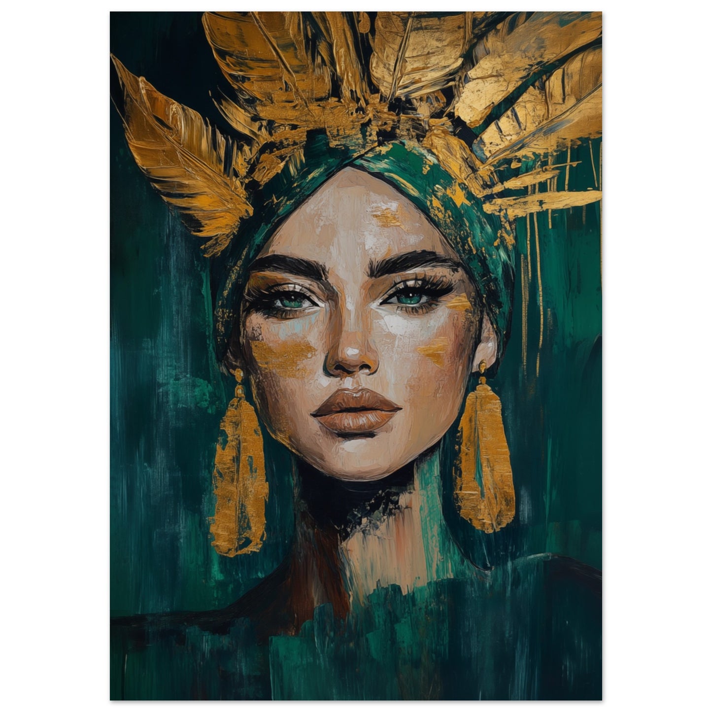 Goldene Stärke Poster 50x70 cm - Pixara