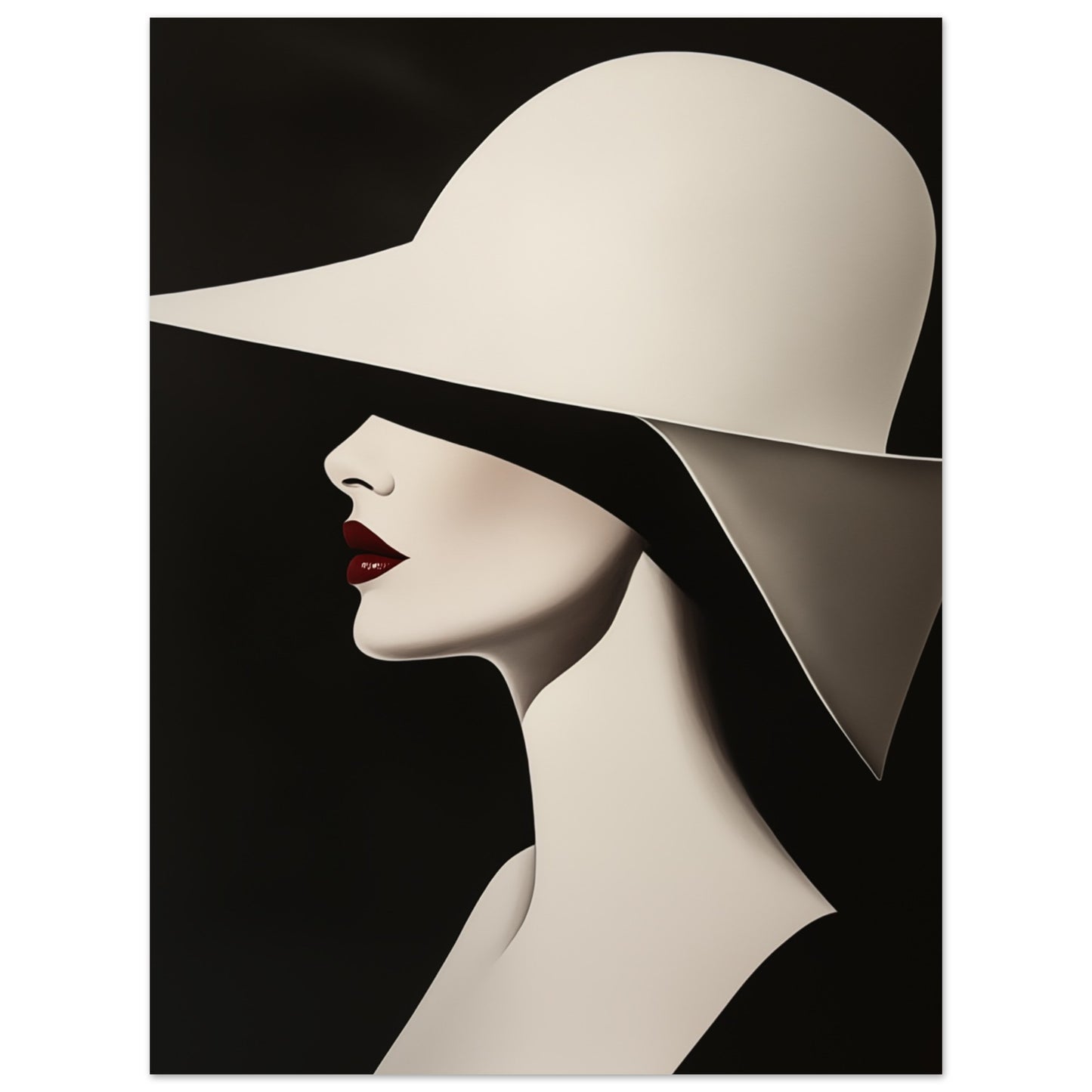 Minimalistisches Profil Poster 30x40 cm - Pixara