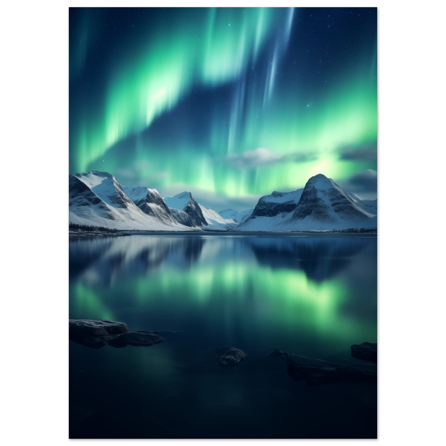 Polarlichter Poster 50x70 cm - Pixara