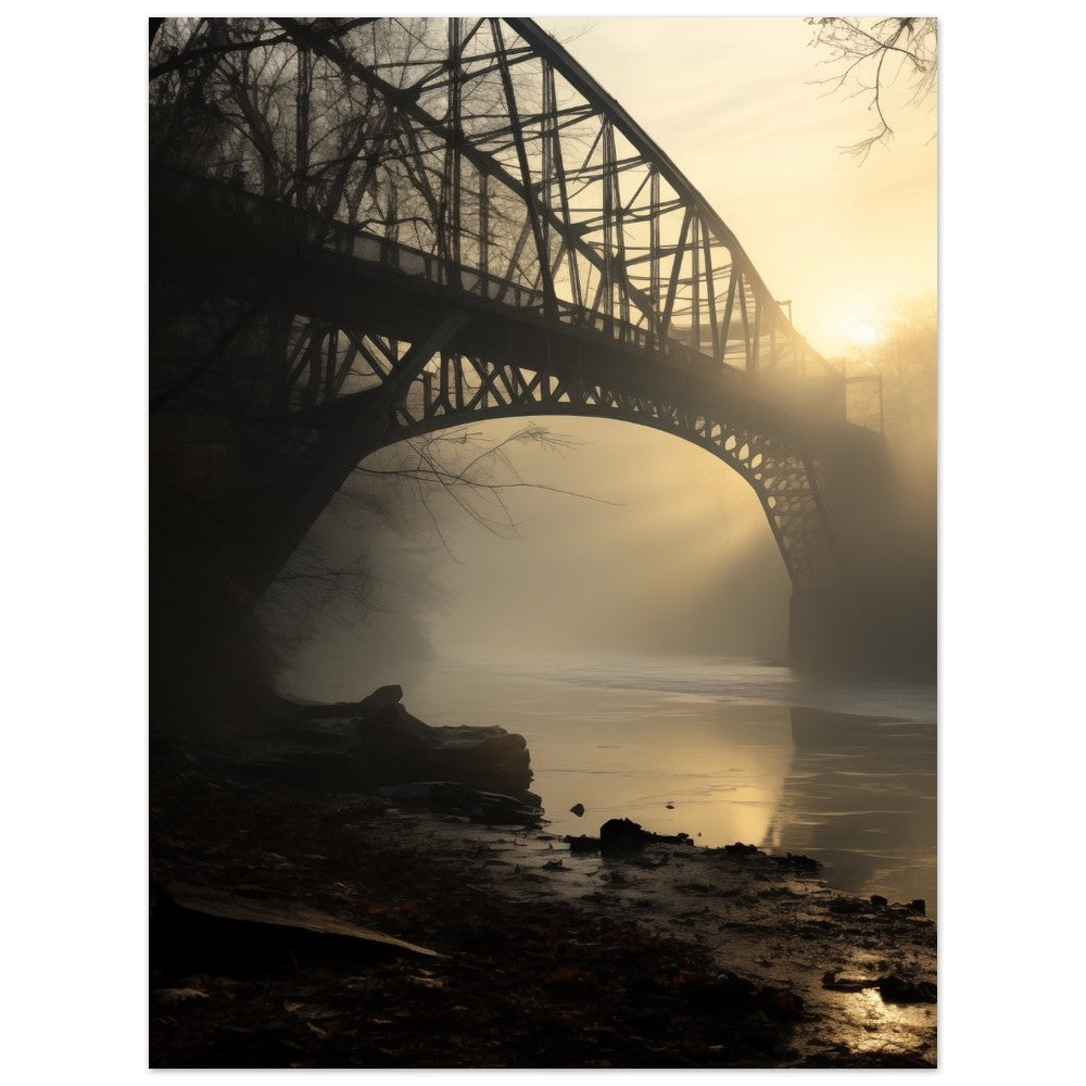 Morgendämmerung am Fluss 30x40 cm - Pixara