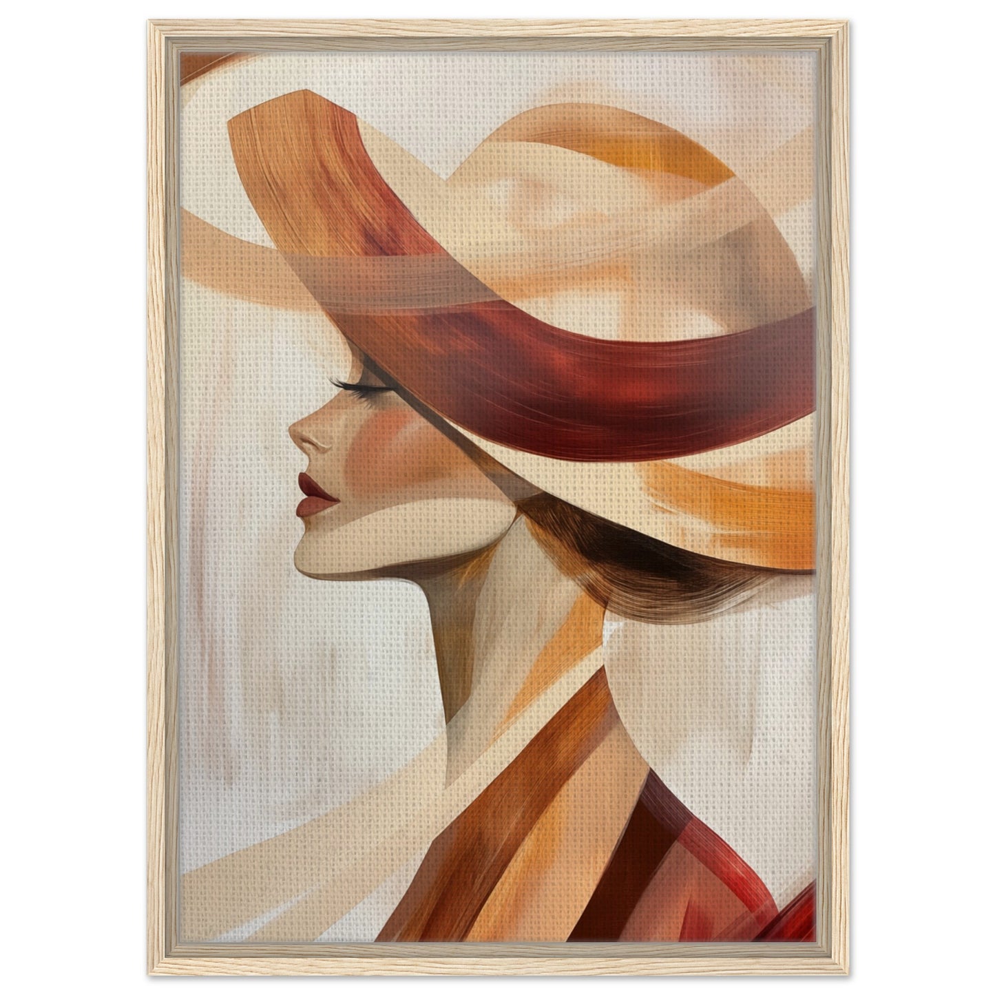 Fließende Formen - Gerahmte Leinwand Holzrahmen 50x70 cm - Pixara