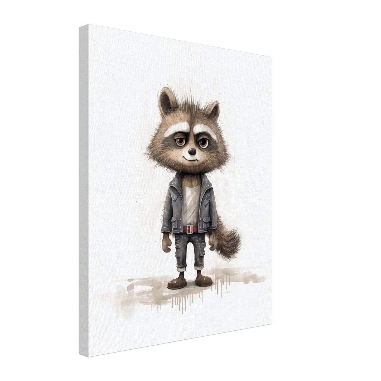 Waschbär "Rocko" Leinwand 40x50 cm - Pixara