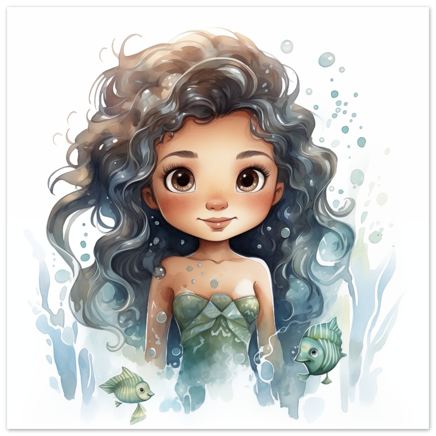 Meerjungfrau "Marlen" Poster 50x50 cm - Pixara
