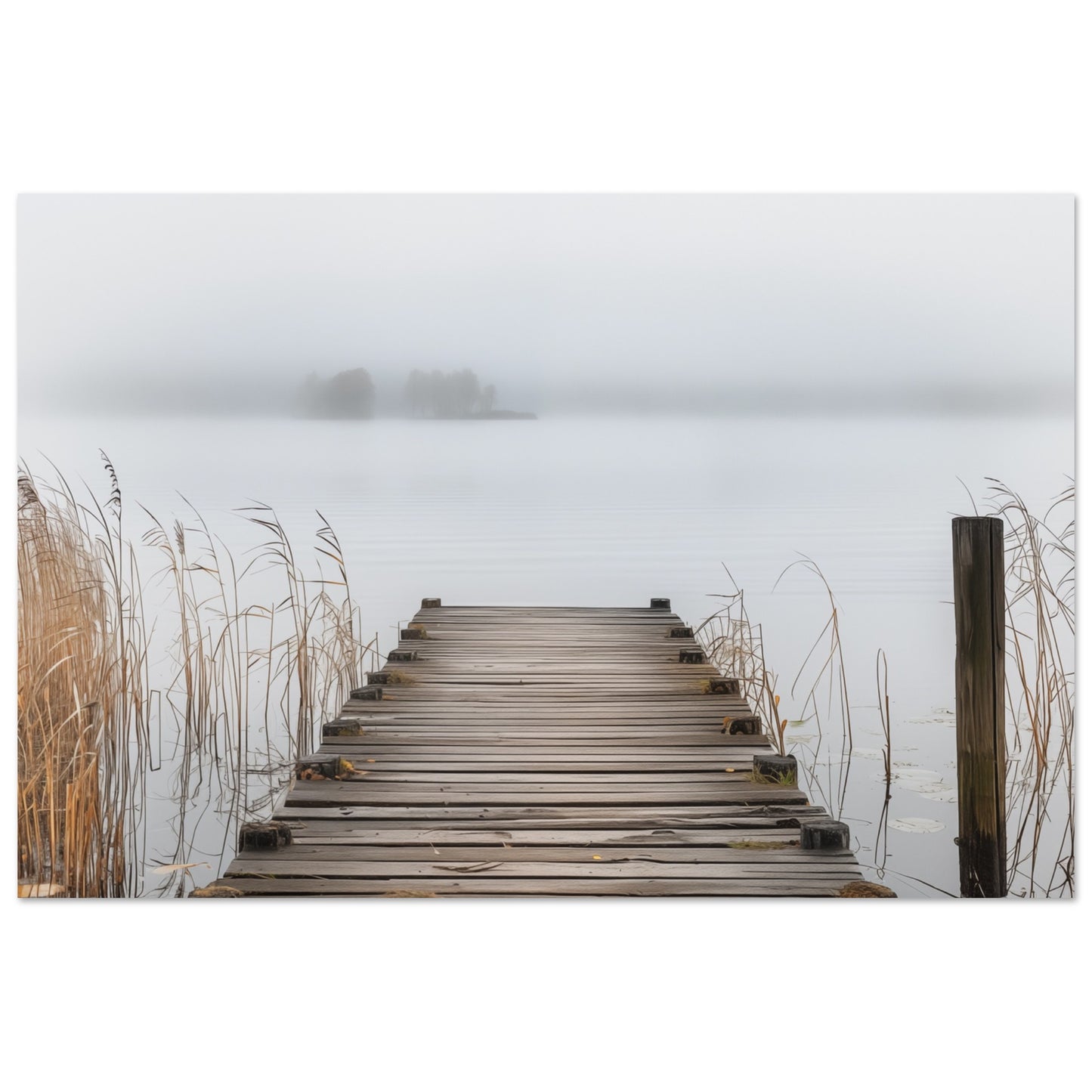 Nebeliger Steg 60x90 cm - Pixara