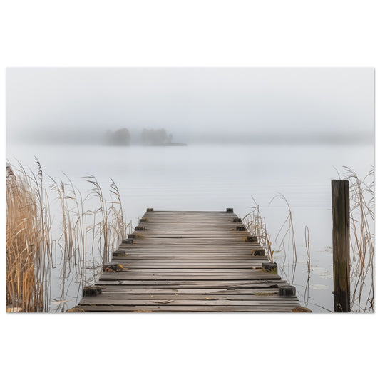 Nebeliger Steg 60x90 cm - Pixara