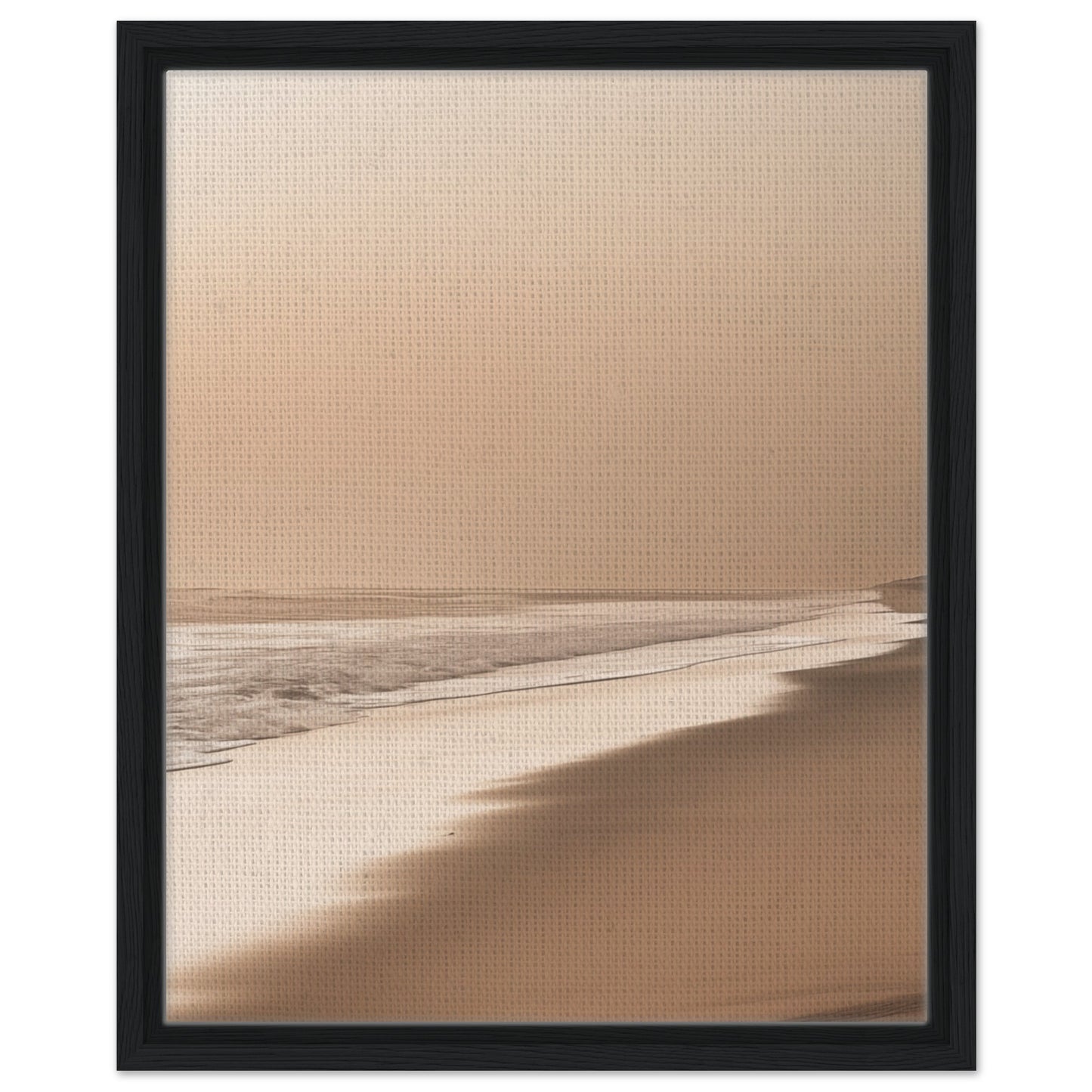 Tranquil Waves | Gerahmte Leinwand Schwarzer Rahmen 40x50 cm - Pixara