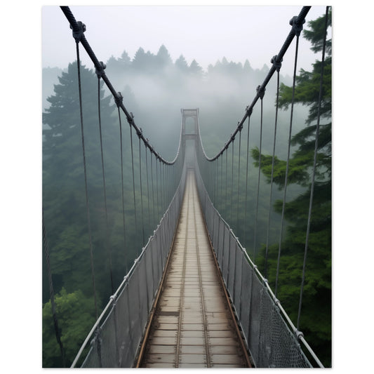 Nebelbrücke Poster 20x25 cm - Pixara