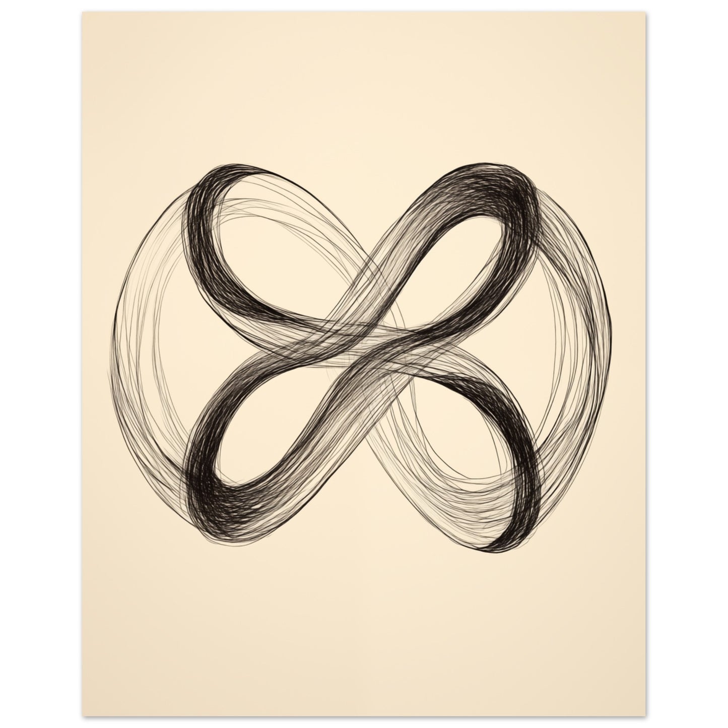Unendlichkeit – Minimalistische Linienkunst 40x50 cm - Pixara