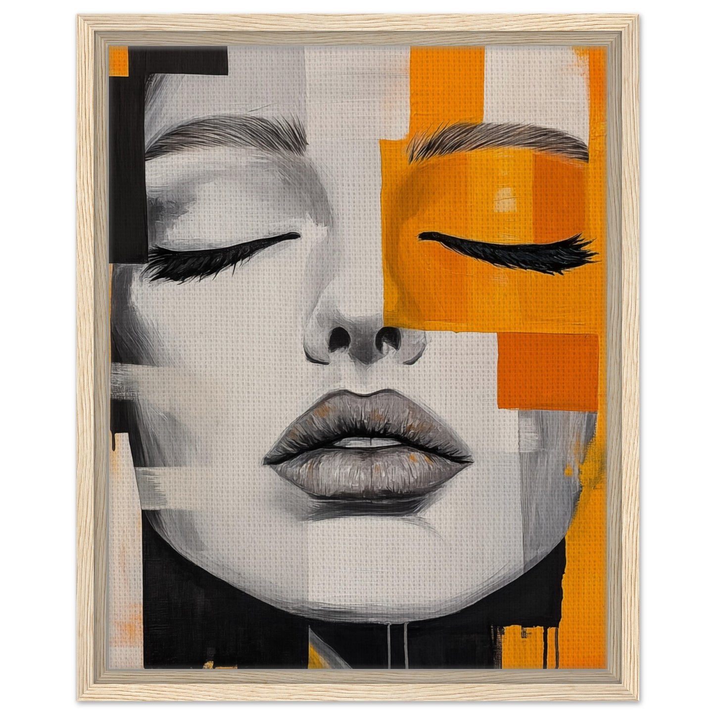 Zerbrochene Harmonie | Gerahmte Leinwand Holzrahmen 40x50 cm - Pixara