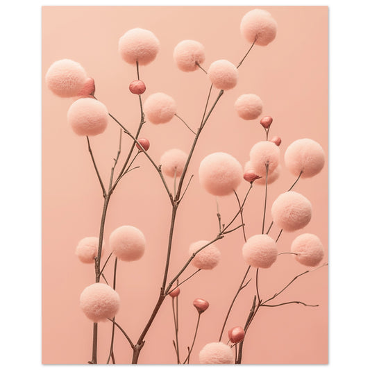Zarte Blüten in Pastellrosa Poster 40x50 cm - Pixara