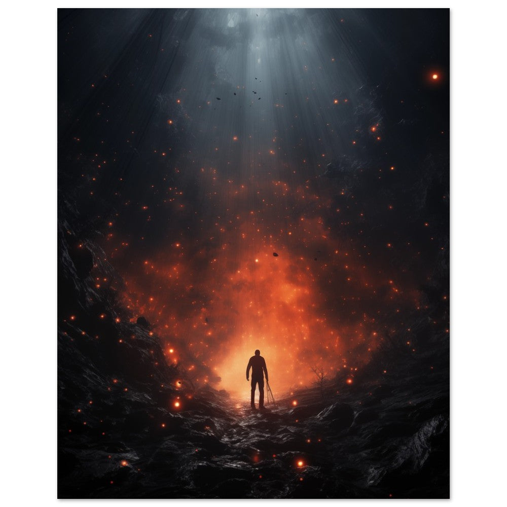 "Caius" Wanderer der Aschewelten Poster 20x25 cm - Pixara