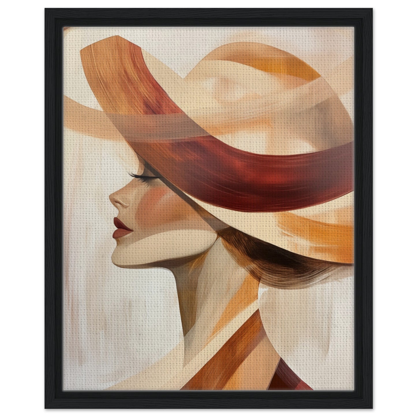 Fließende Formen - Gerahmte Leinwand Schwarzer Rahmen 40x50 cm - Pixara