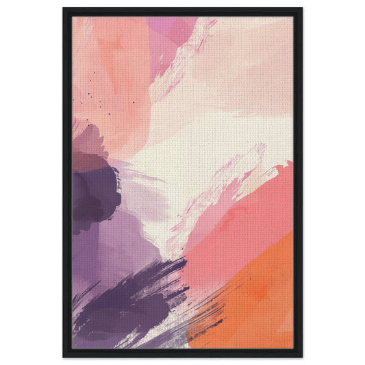 Pastell Morgen | Gerahmte Leinwand Schwarzer Rahmen 60x90 cm - Pixara