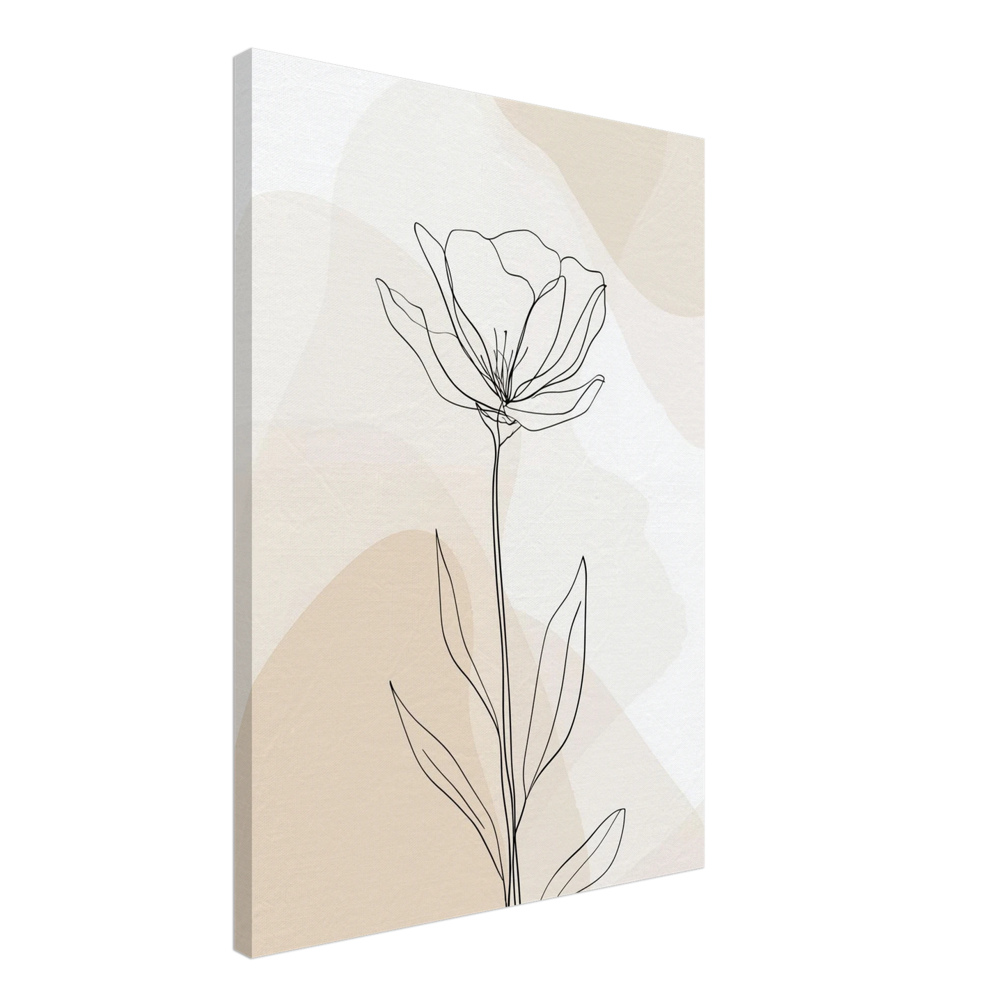Minimalistische Blumenzeichnung Leinwand 50x70 cm - Pixara