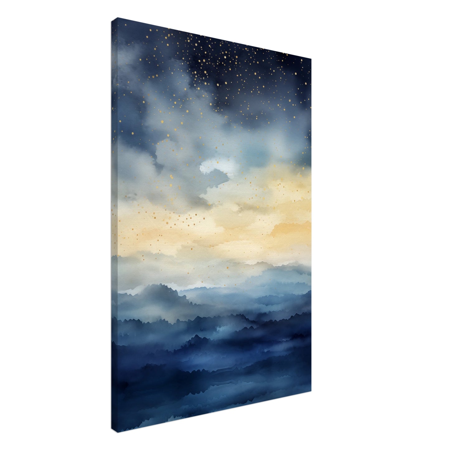 Nachthimmel über dem Meer Leinwand 60x90 cm - Pixara