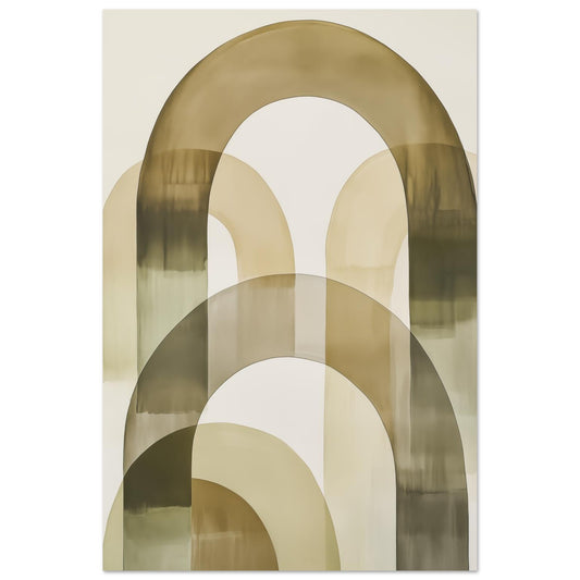 Sanfte Bögen – Minimalistische abstrakte Architektur 60x90 cm - Pixara