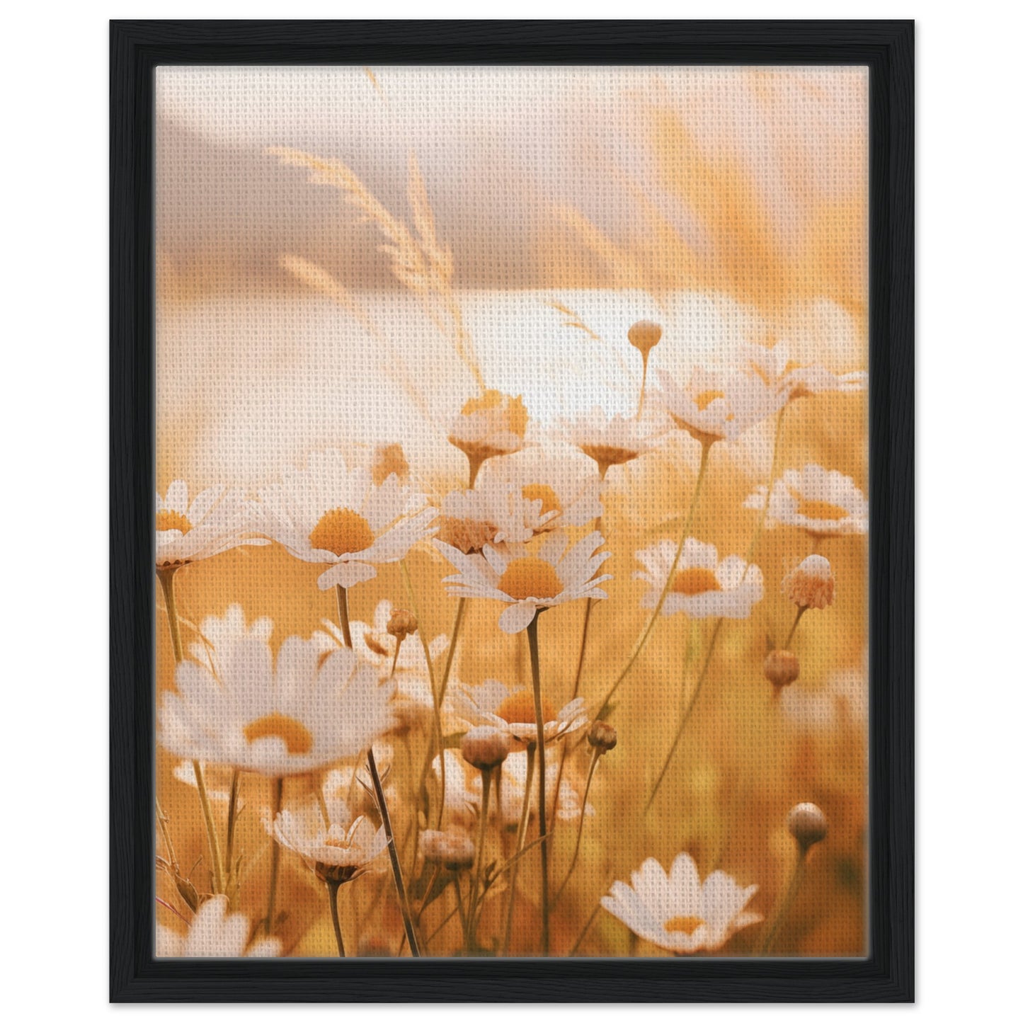 Abendleuchten | Gerahmte Leinwand Schwarzer Rahmen 40x50 cm - Pixara