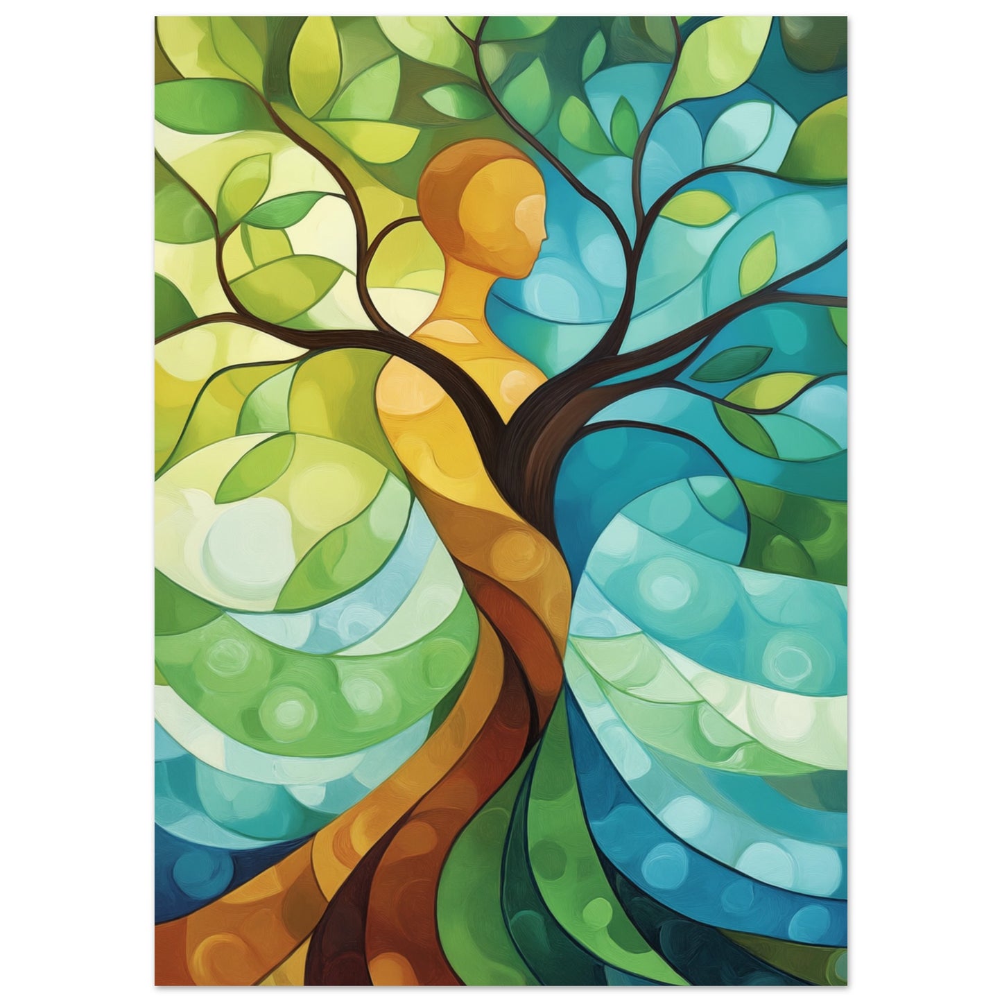 Die Symbiose von Mensch und Natur Poster 50x70 cm - Pixara