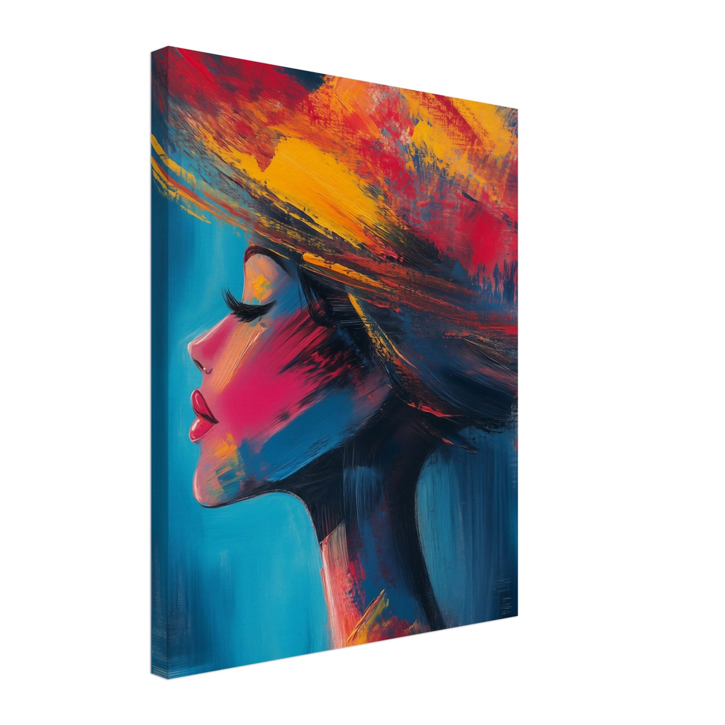 Abstrakte Eleganz in lebendigen Farben Leinwand 40x50 cm - Pixara