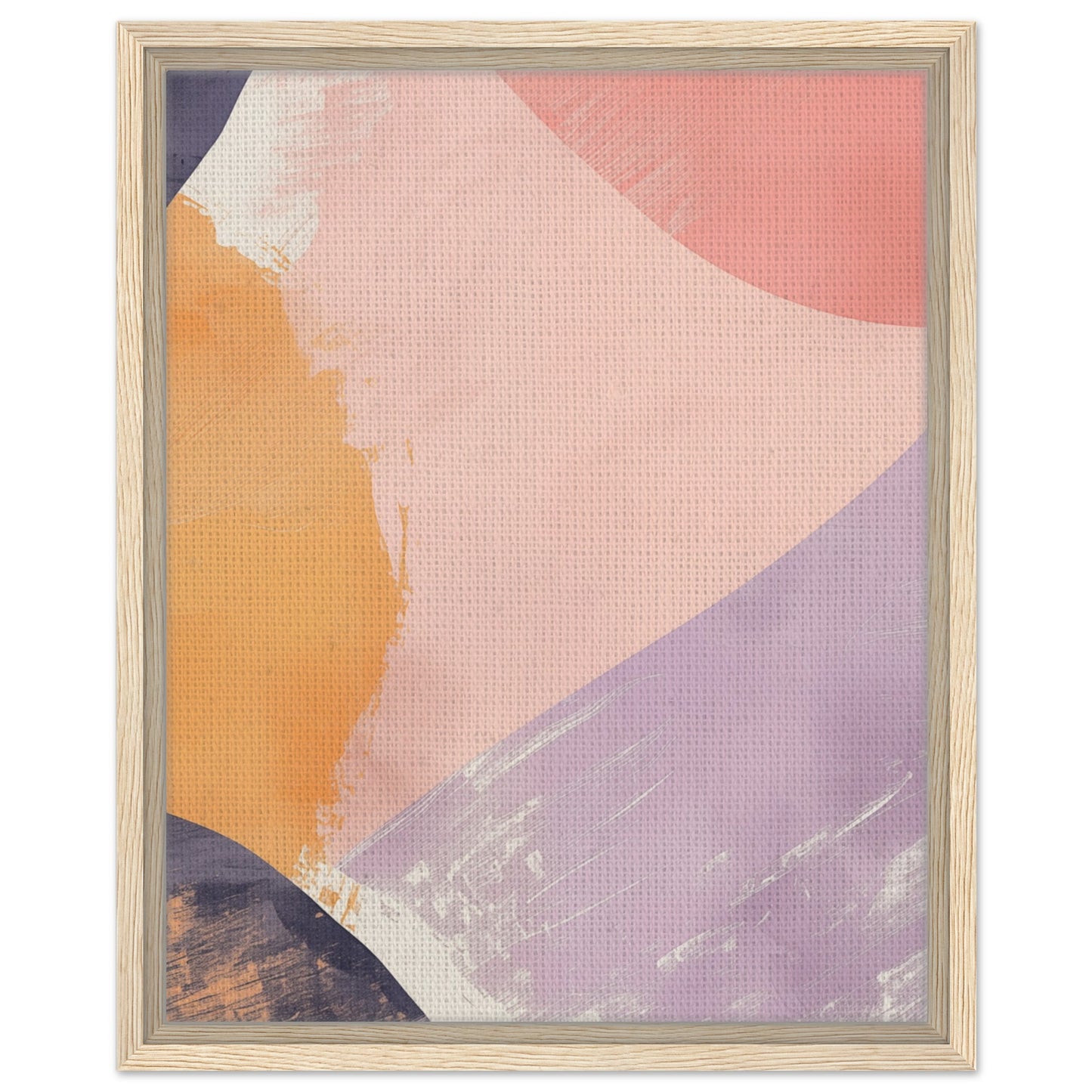 Geometrische Morgenröte | Gerahmte Leinwand Holzrahmen 40x50 cm - Pixara